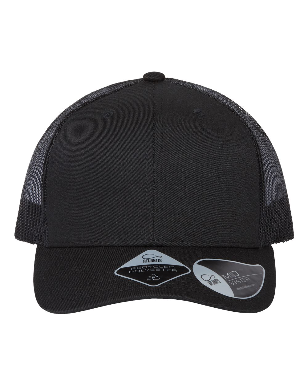 Atlantis Headwear BRYCE - Sustainable Trucker Cap 1 Atlantis Headwear BRYCE – Sustainable Trucker Cap - Black/ Black