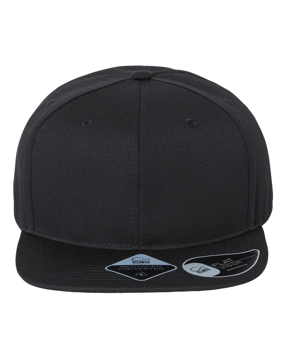 Atlantis Headwear JAMES - Sustainable Flat Bill Cap 1 Atlantis Headwear JAMES – Sustainable Flat Bill Cap - Black