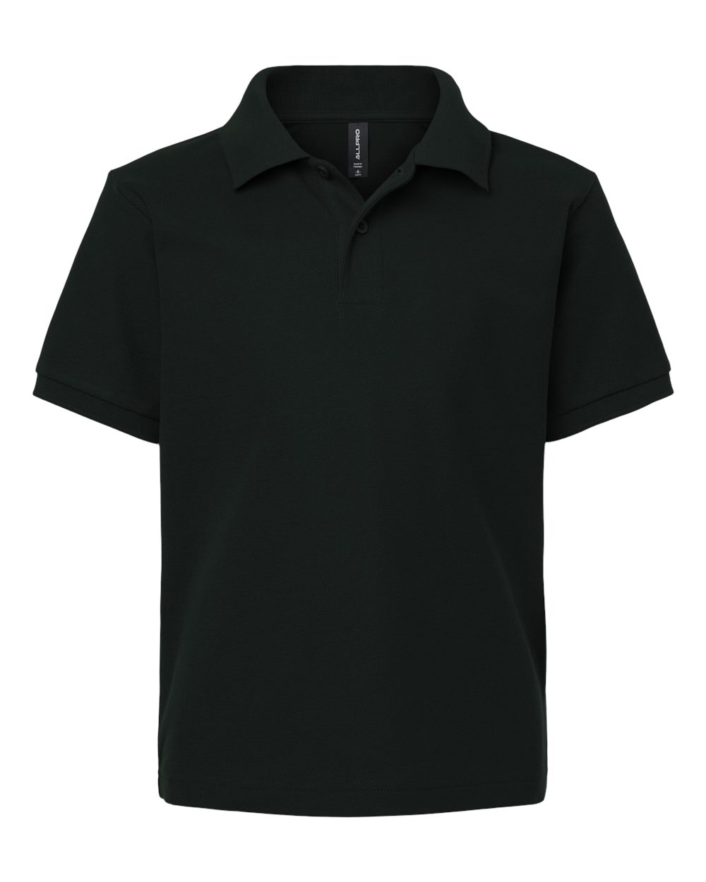 AllPro 62800Y - Youth Pique Polo 2 AllPro 62800Y – Youth Pique Polo - Black