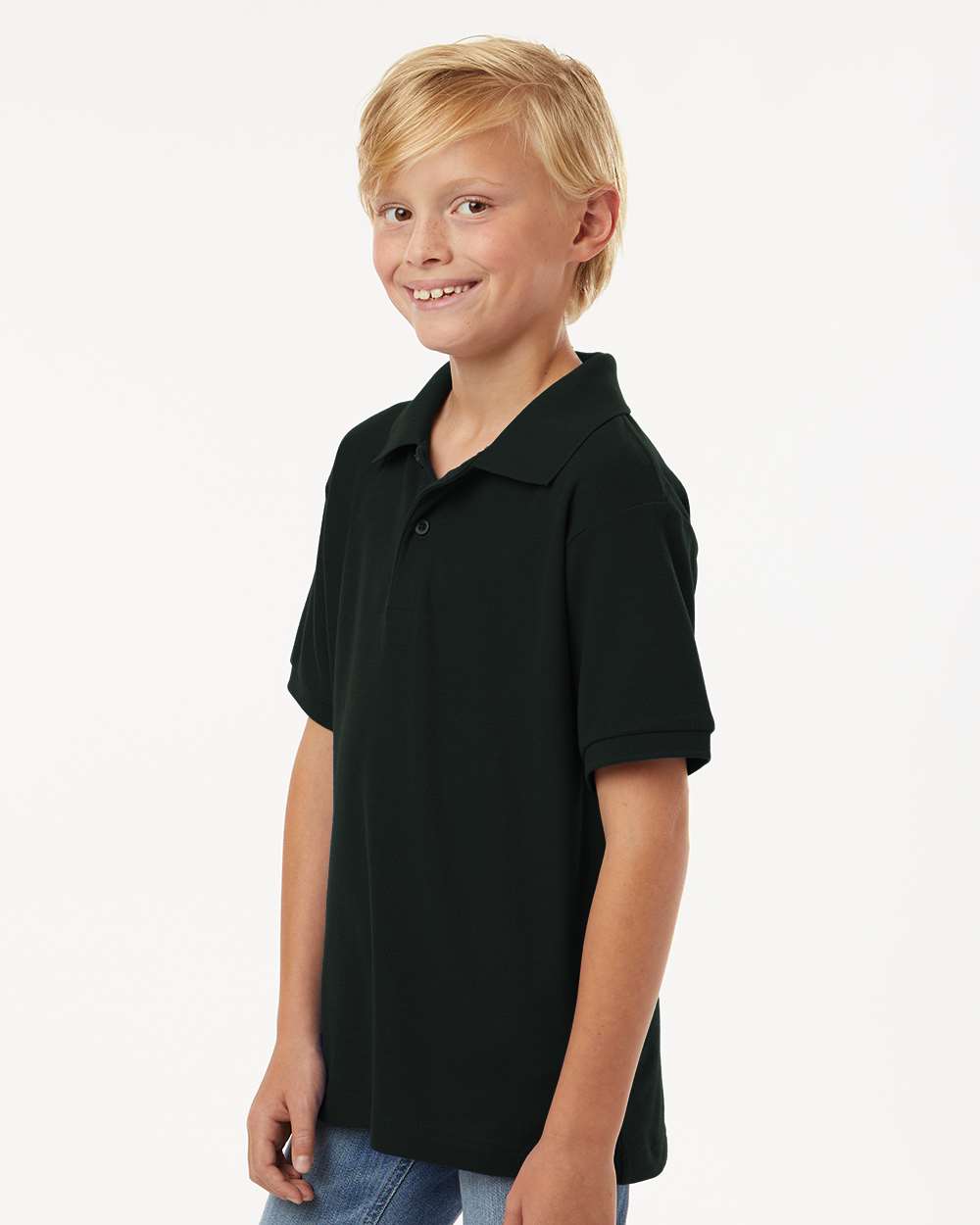 AllPro 62800Y - Youth Pique Polo 5 AllPro 62800Y – Youth Pique Polo - Black
