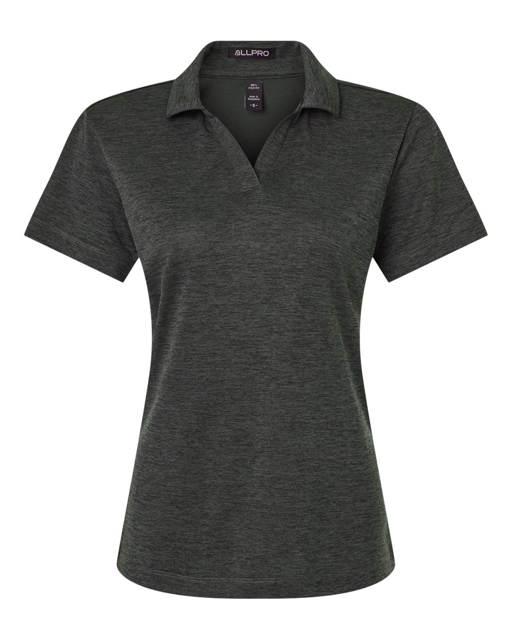AllPro 4HM00L - Women's Pro-Lock Performance Mélange Polo 2 AllPro 4HM00L – Women’s Pro-Lock Performance Mélange Polo - Black Melange