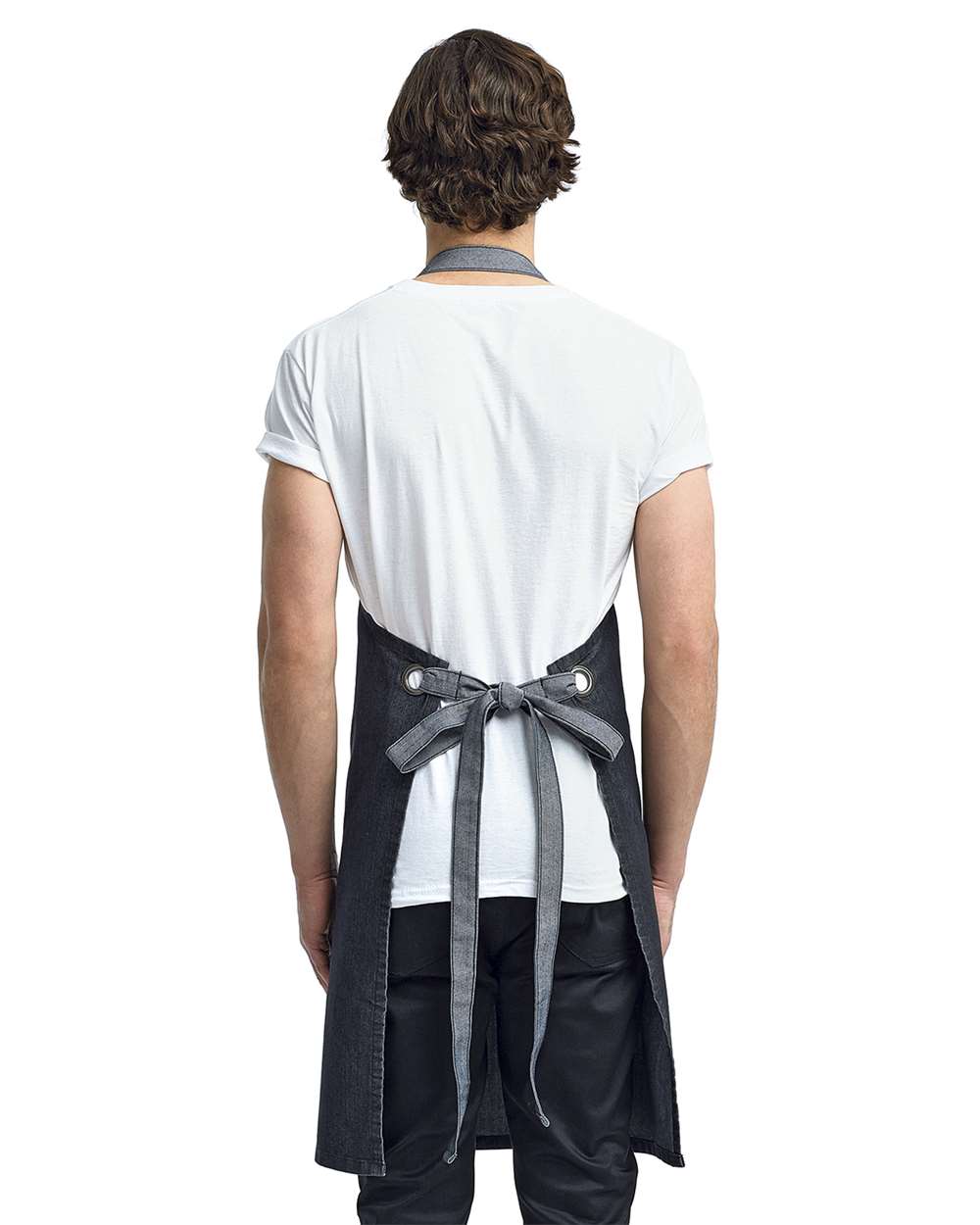 Artisan Collection by Reprime RP127 - Domain Contrast Denim Bib Apron 4 Artisan Collection by Reprime RP127 – Domain Contrast Denim Bib Apron - Black Denim