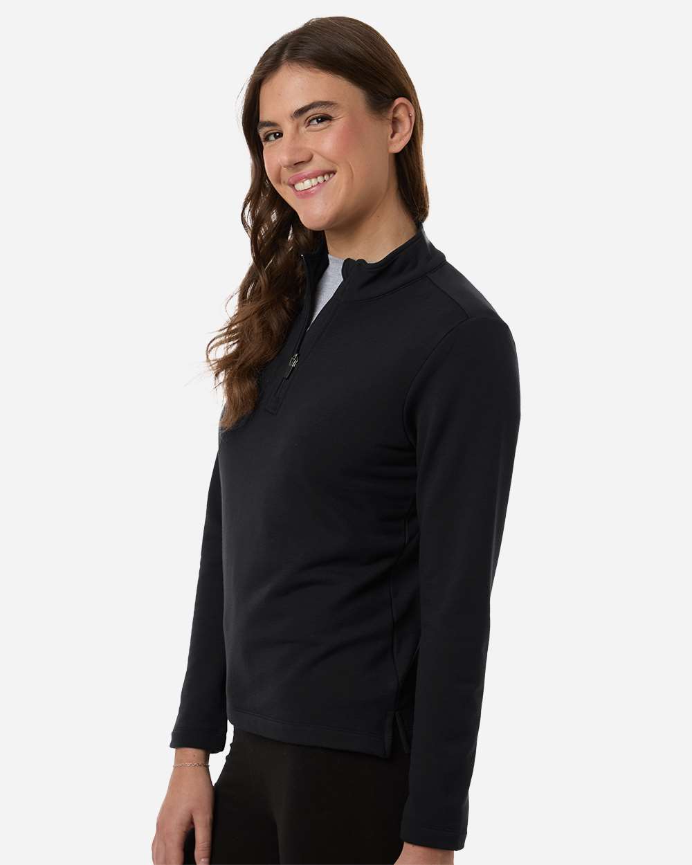 AllPro STF870L - Women's Stretch Quarter-Zip Fleece Pullover 5 AllPro STF870L – Women’s Stretch Quarter-Zip Fleece Pullover - Black