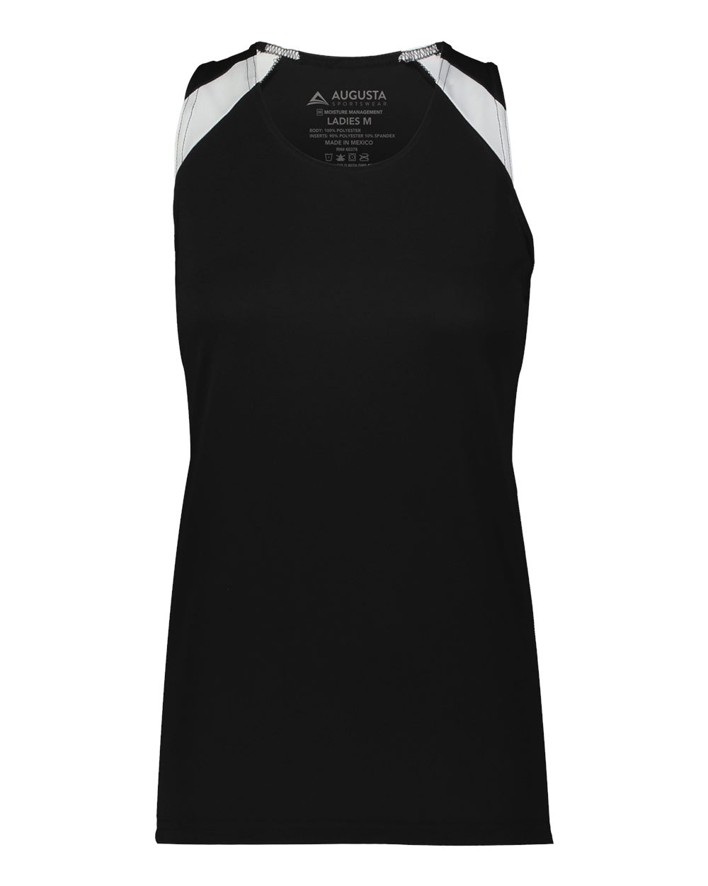 Augusta Sportswear 348 - Women's Overspeed Track Jersey 1 Augusta Sportswear 348 – Women’s Overspeed Track Jersey - Black/ White