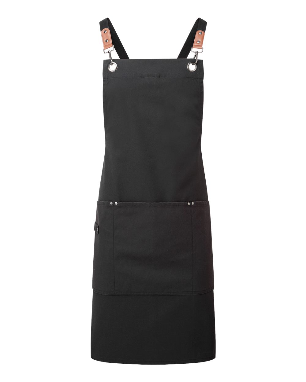 Artisan Collection by Reprime RP182 - Unisex Clip & Clasp Cross-Back Bib Apron 2 Artisan Collection by Reprime RP182 – Unisex Clip & Clasp Cross-Back Bib Apron - Black