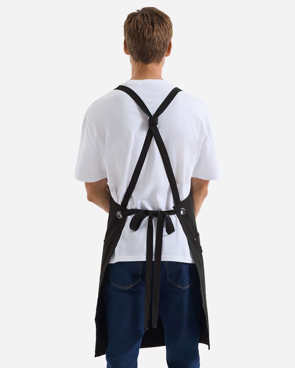 Artisan Collection by Reprime RP182 - Unisex Clip & Clasp Cross-Back Bib Apron 4 Artisan Collection by Reprime RP182 – Unisex Clip & Clasp Cross-Back Bib Apron - Black