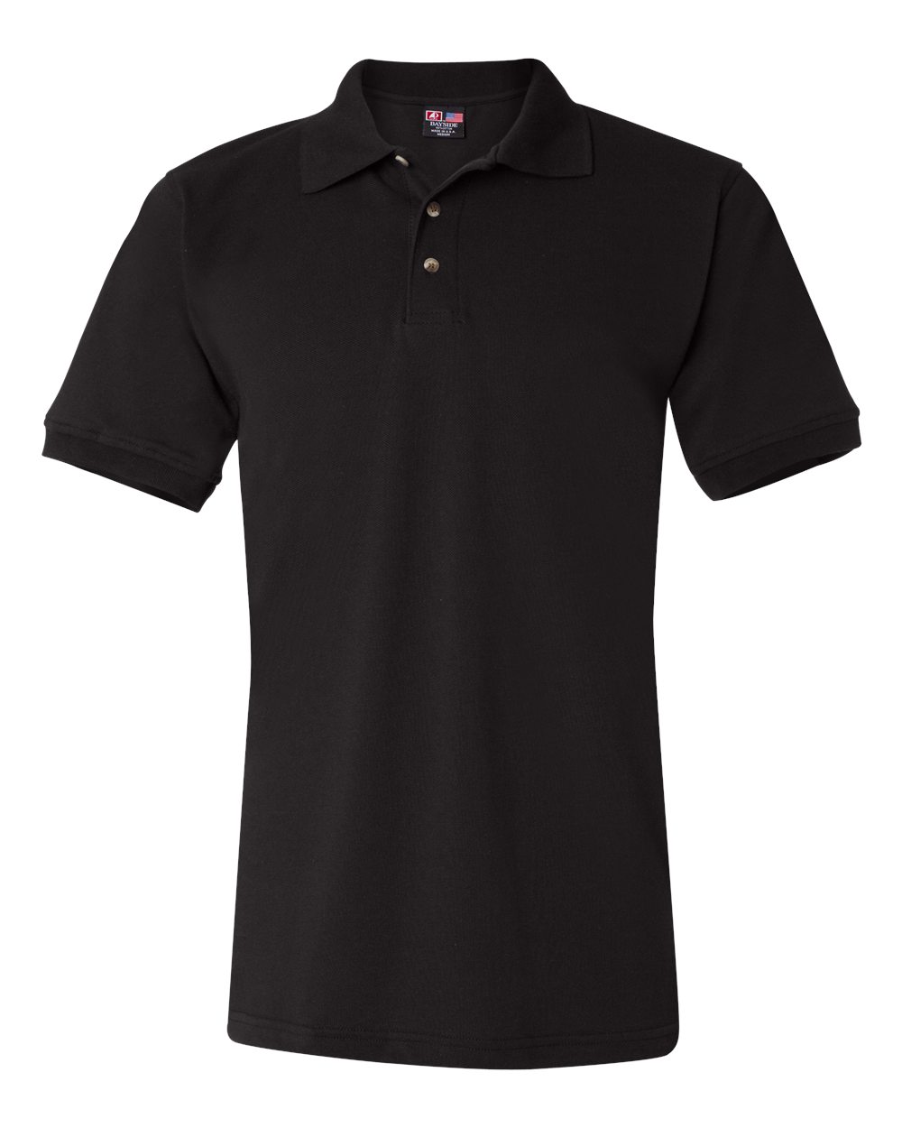 Bayside 1000 - Unisex USA-Made Polo 1 Bayside 1000 – Unisex USA-Made Polo - Black