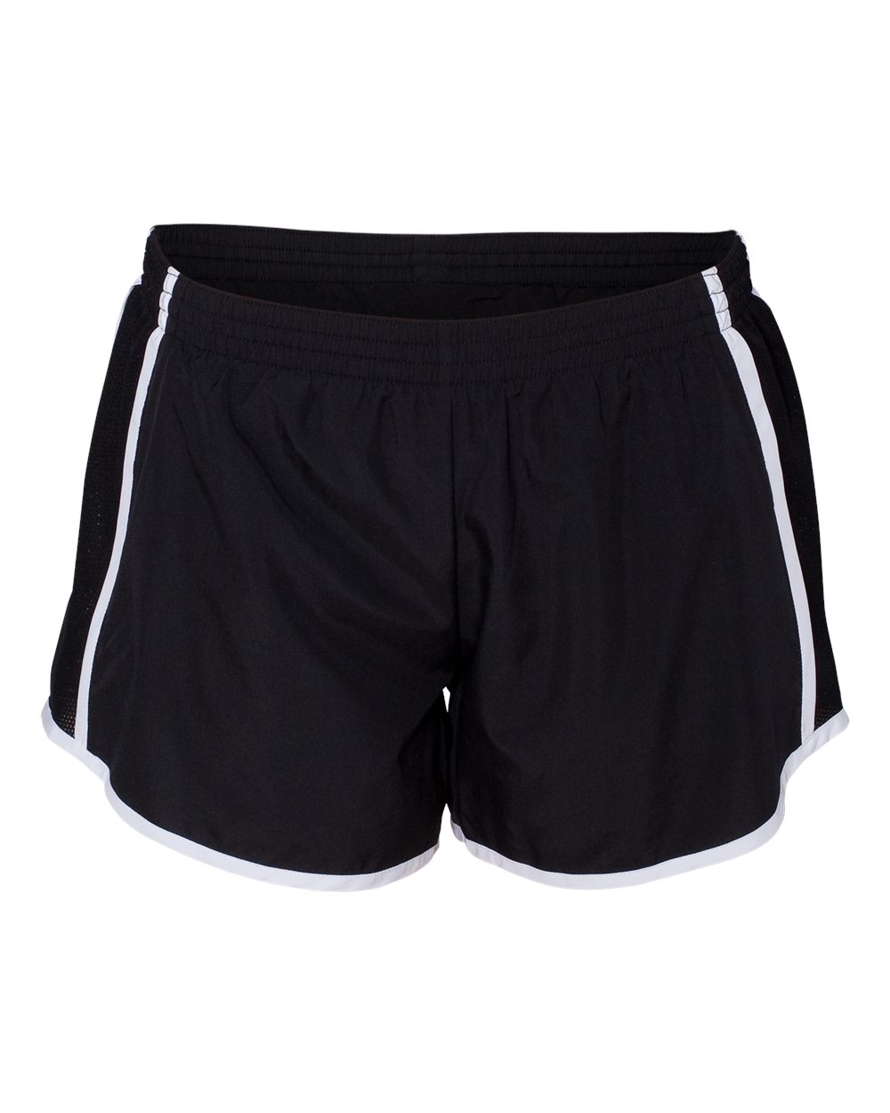 Augusta Sportswear 1265 - Women's Pulse Team Running Shorts 1 Augusta Sportswear 1265 – Women’s Pulse Team Running Shorts - Black/ Black/ White