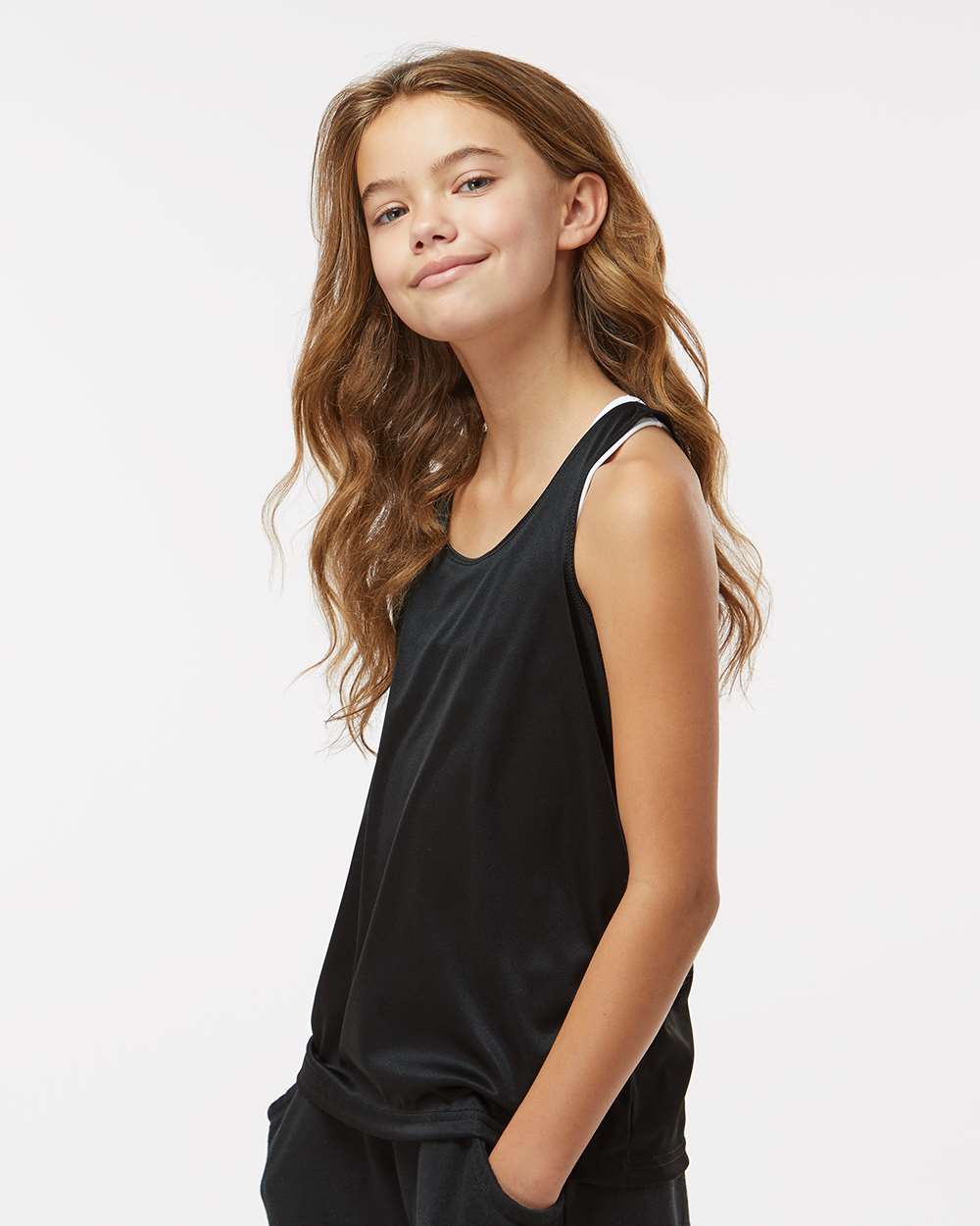 Badger 2166 - Girls’ B-Core Racerback Tank Top 5 Badger 2166 – Girls’ B-Core Racerback Tank Top - Black