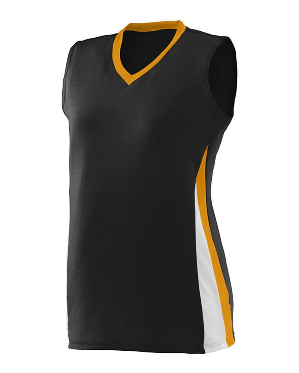 Augusta Sportswear 1356 - Girls' Tornado Jersey 1 Augusta Sportswear 1356 – Girls’ Tornado Jersey - Black/ Gold/ White