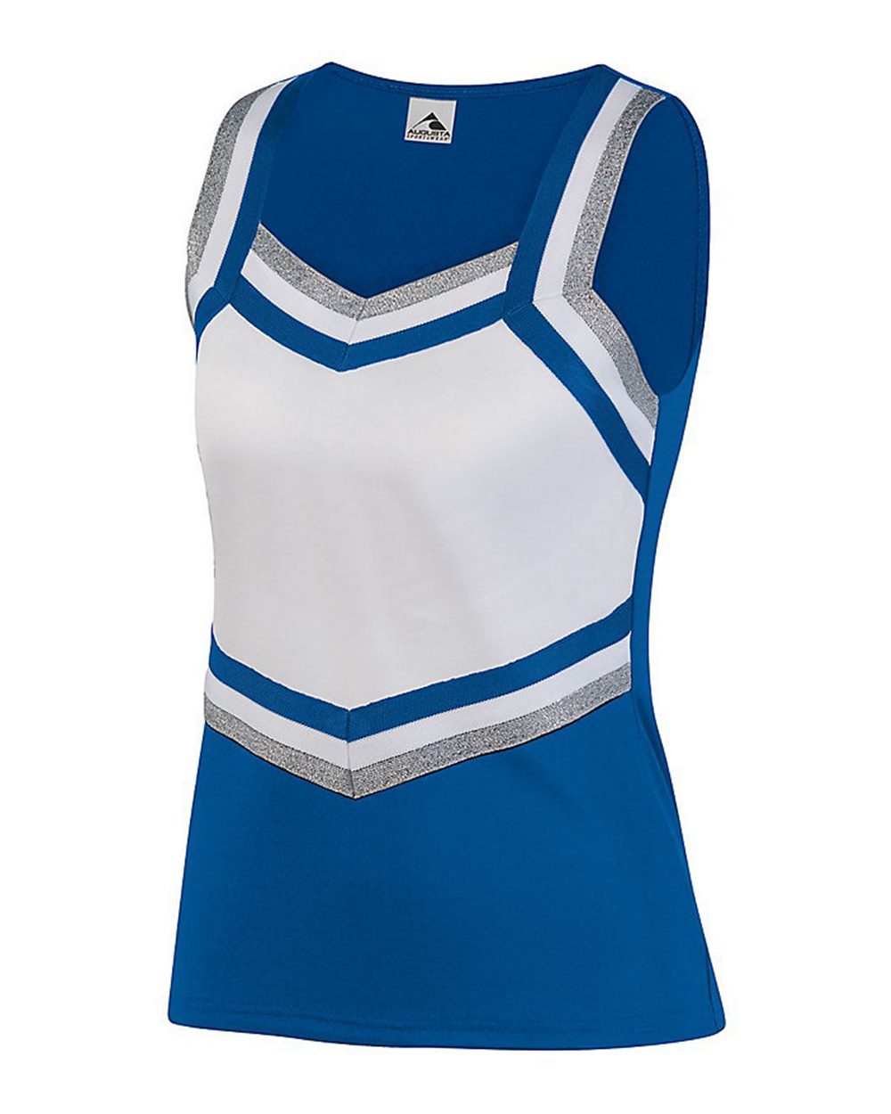 Augusta Sportswear 9140 - Women's Pike Cheer Shell 1 Augusta Sportswear 9140 – Women’s Pike Cheer Shell - Royal/ White/ Metallic Silver