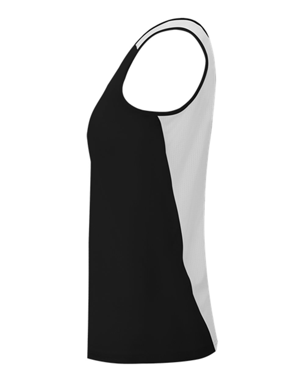 Alleson Athletic 8968 - Women's Ventback Singlet 3 Alleson Athletic 8968 – Women’s Ventback Singlet - Black/ White